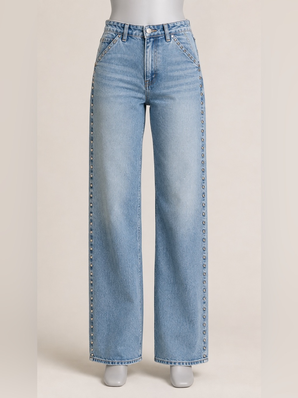 Unpublished Jolene Studded High Rise Wide Leg Jeans La Brea Size 30